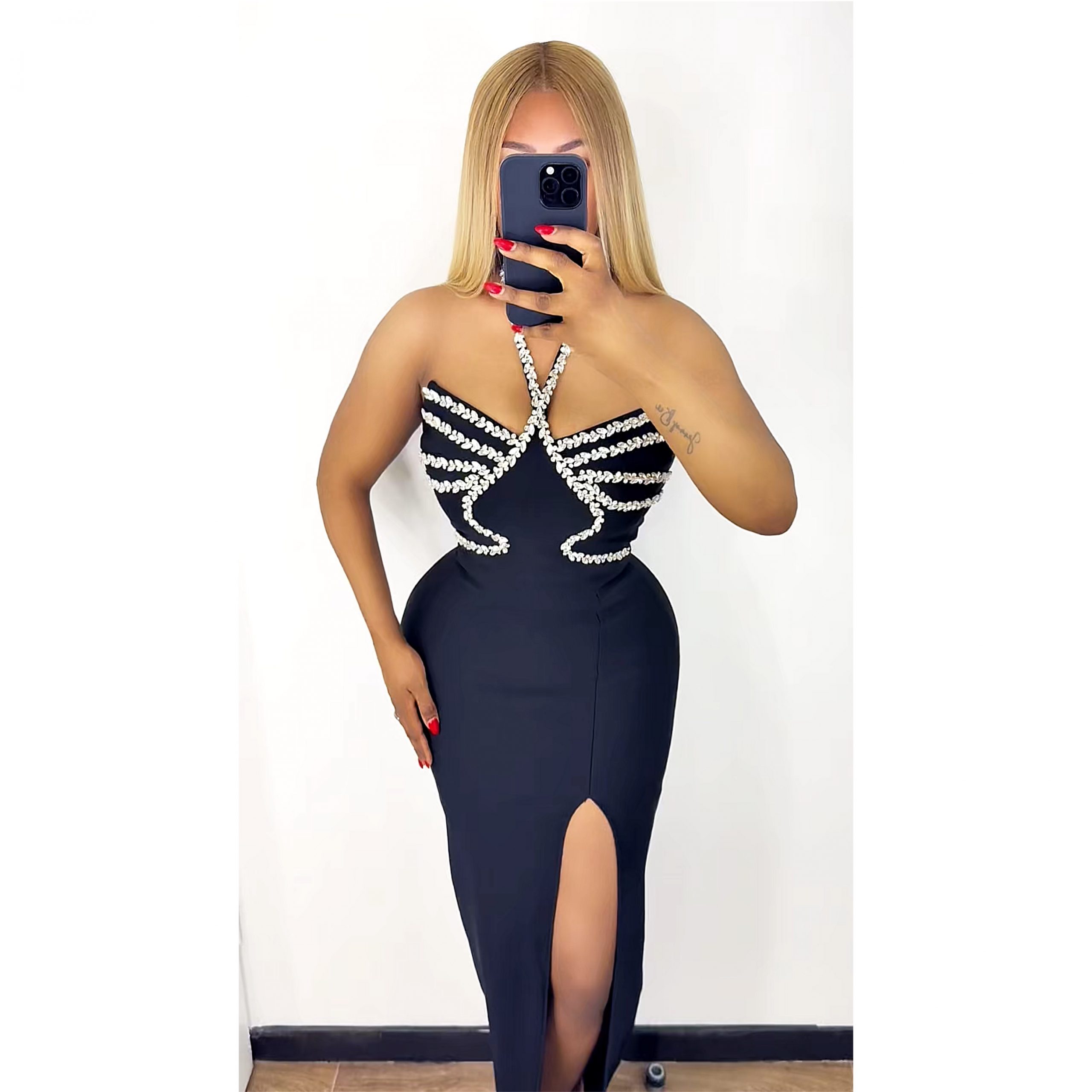 ISIMG-736197 ROBE BANDAGE STRASS – Image 1